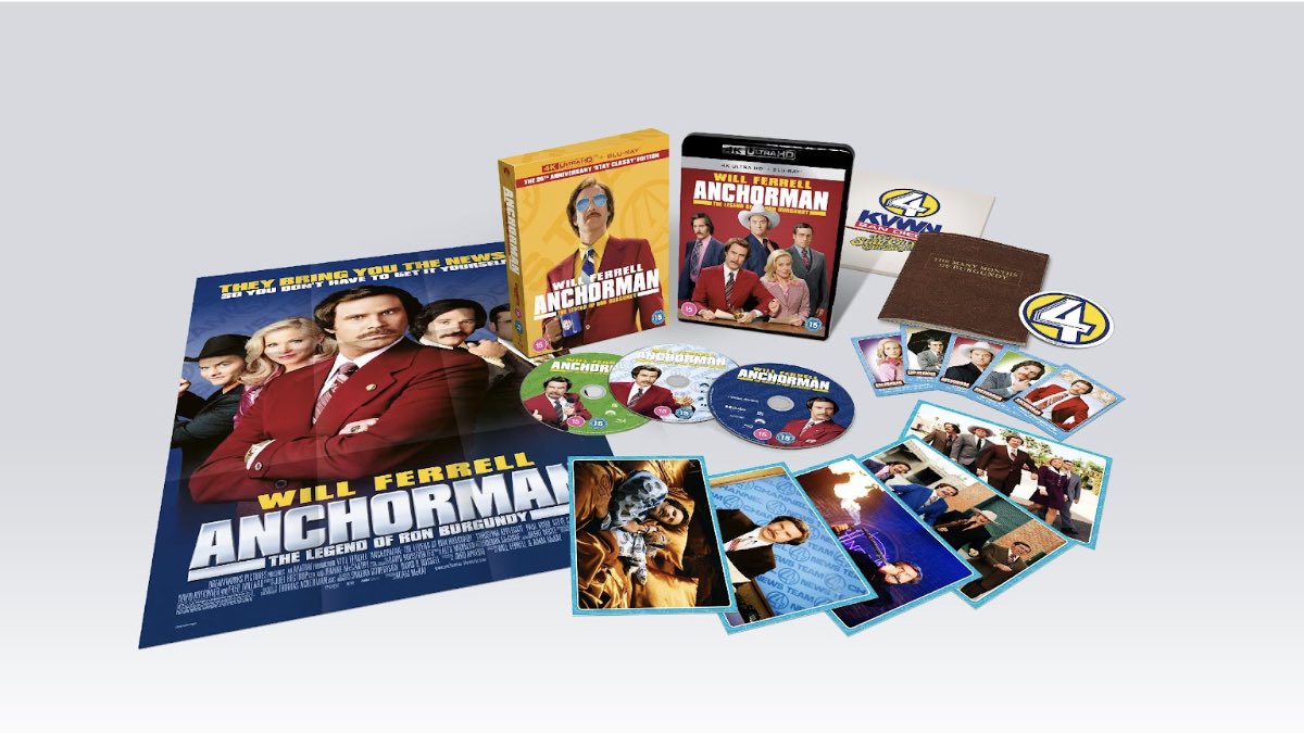 Anchorman: The Legend Of Ron Burgundy is getting a 20th anniversary 4K Ultra HD Blu-ray release
