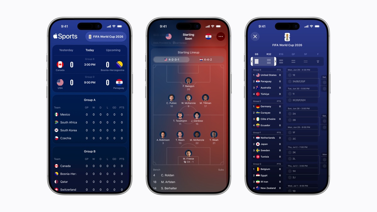 Apple Sports app gets World Cup 2026 update