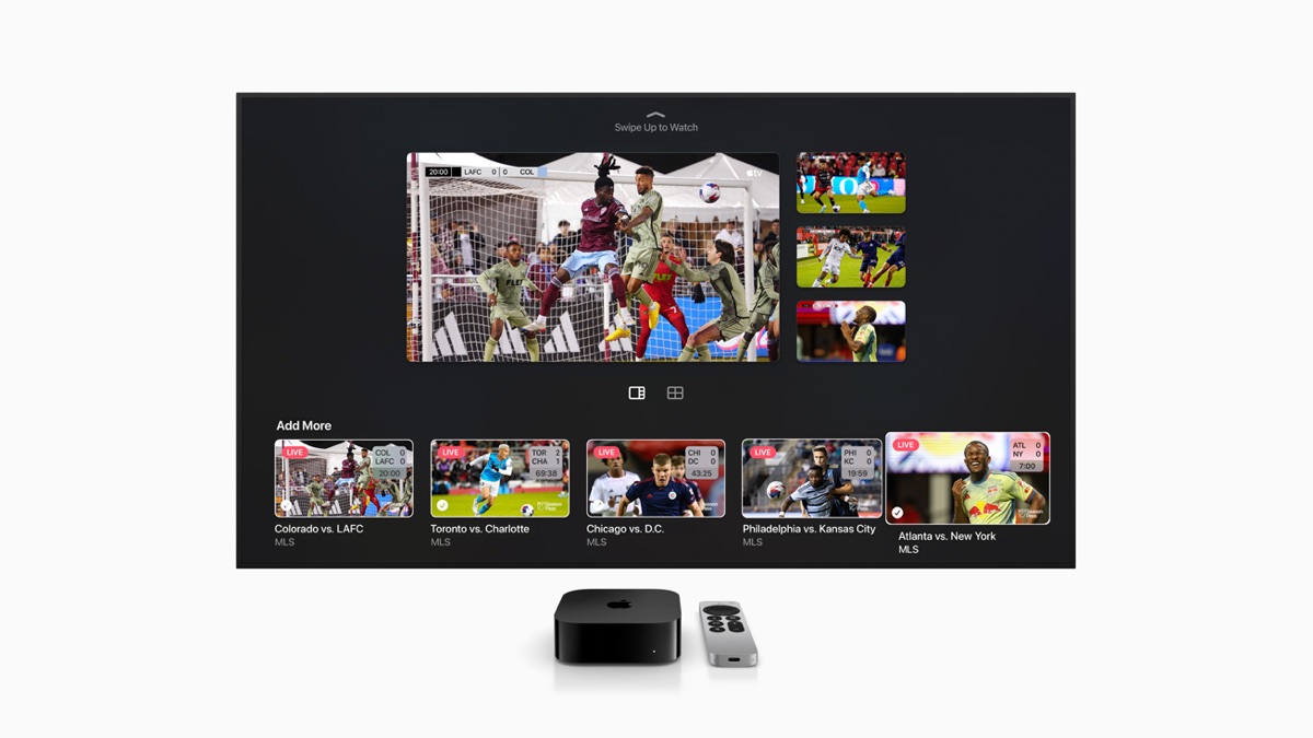 New multiview feature lets Apple TV users view up to four sports games at once
