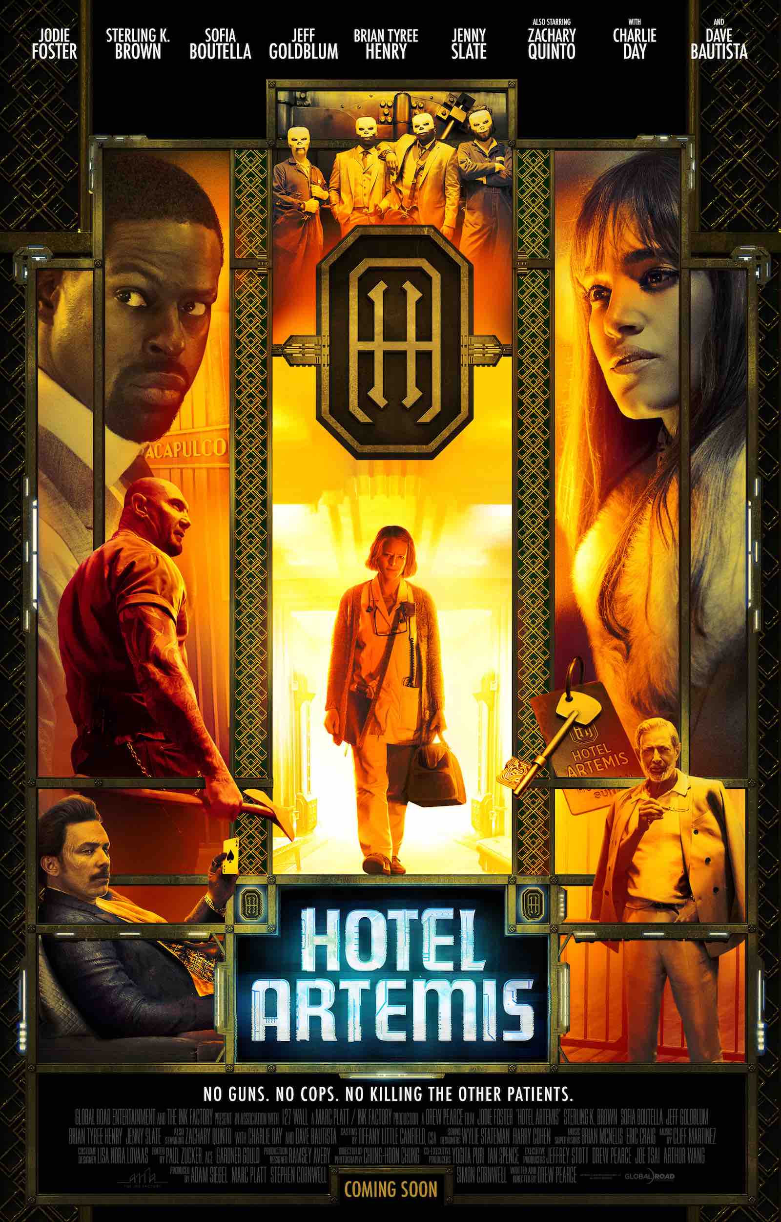 Watch Jodie Foster Jeff Goldblum and Zachary Quinto in new Hotel Artemis trailer