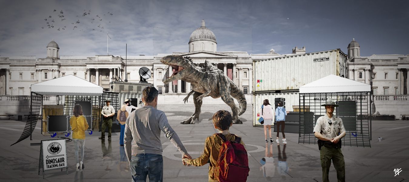 Jurassic World Dominion – movie’s Giganotosaurus is coming to Trafalgar Square