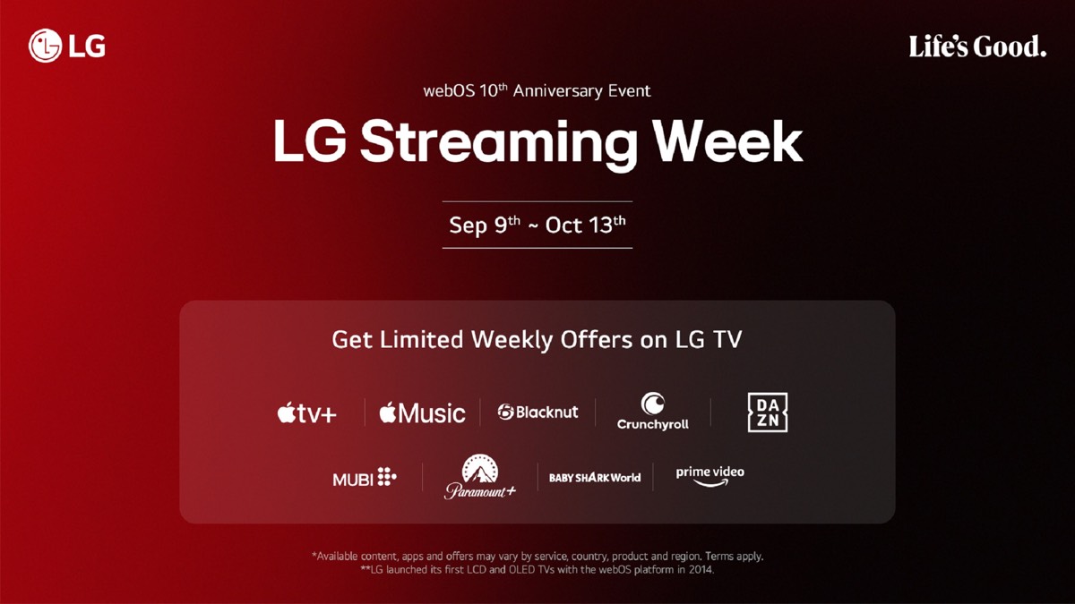 LG TV owners can bag savings on Paramount+, Apple TV+ and DAZN