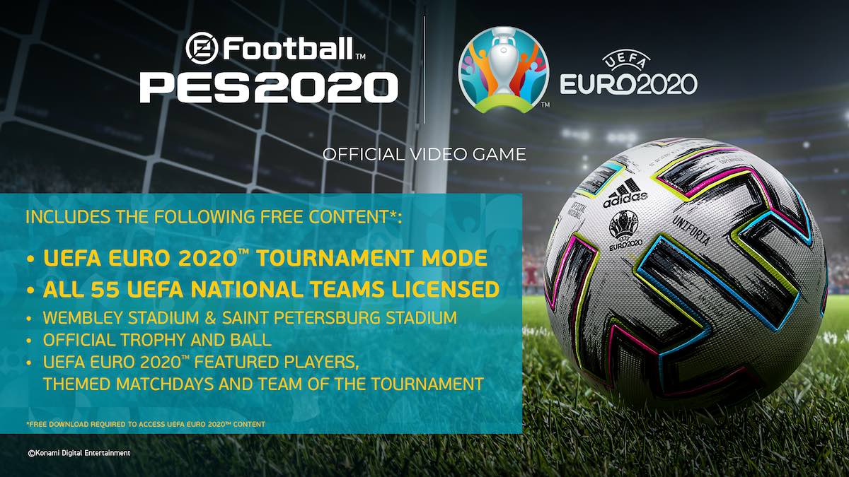 Free eFootball PES UEFA Euro 2020 DLC available next month