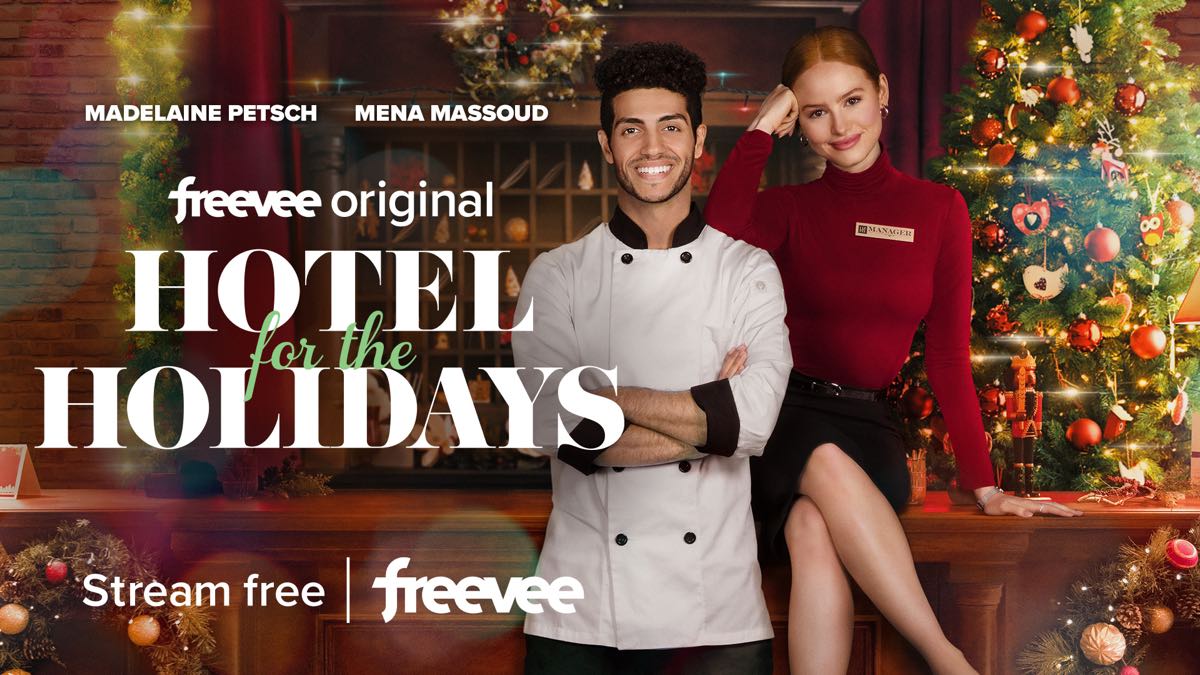 Freevee confirms launch date for Madelaine Petsch and Mena Massoud’s Hotel for the Holidays