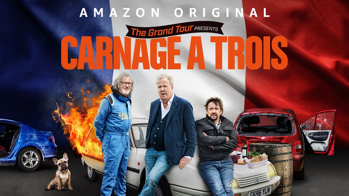 Clarkson, Hammond and May return next month with The Grand Tour Presents: Carnage A Trois