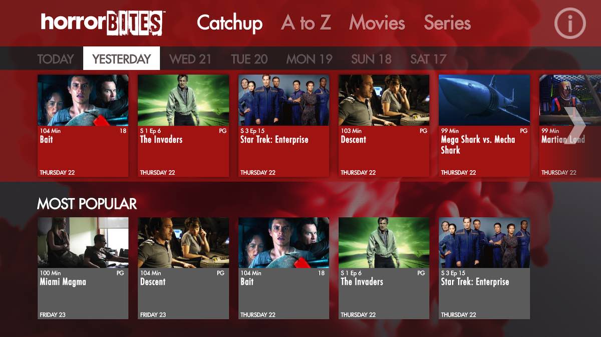 Freesat gains catch-up apps for Horror Channel, CBS Reality, CBS Justice and CBS Drama