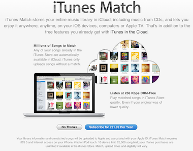 iTunes Match sneaks into UK store (and sneaks back out again)