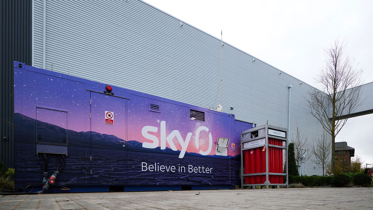 Sky unveils new hydrogen power generator for TV & film crews